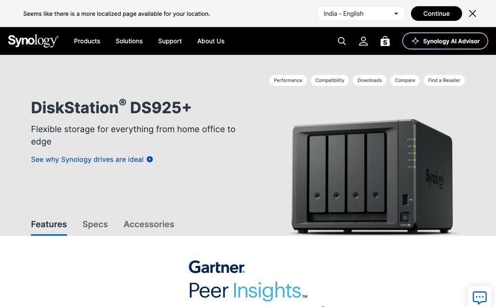 Synology DS925+ product page