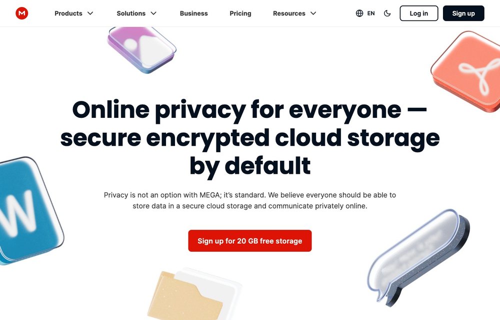 MEGA homepage
