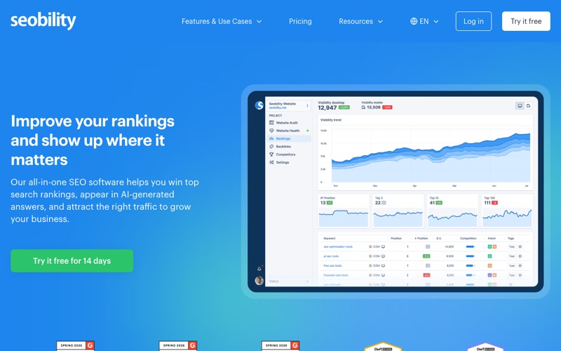 Seobility backlink checker