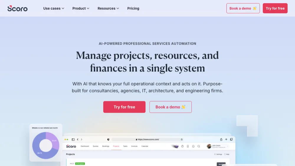 Scoro business management software