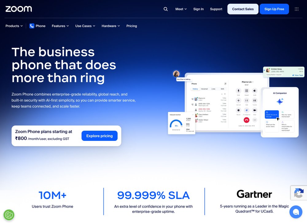 Zoom Phone business phone system screenshot