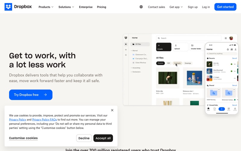 Dropbox cloud storage