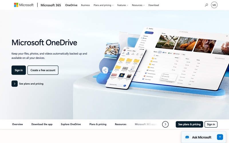 Microsoft OneDrive cloud storage