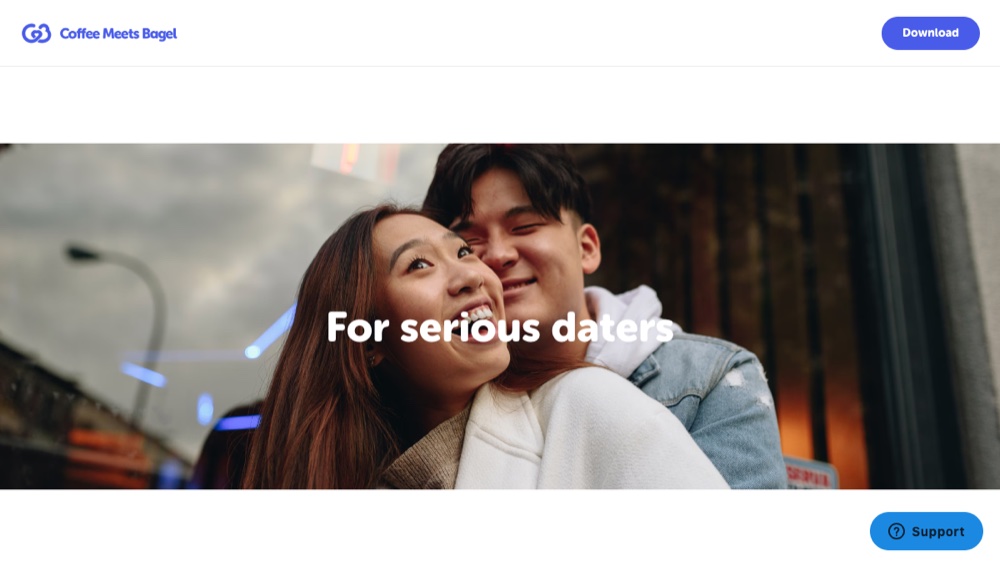 Coffee Meets Bagel app homepage screenshot