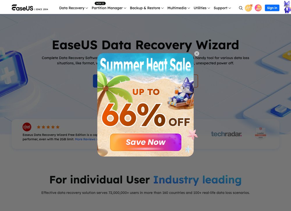 EaseUS Data Recovery Wizard website