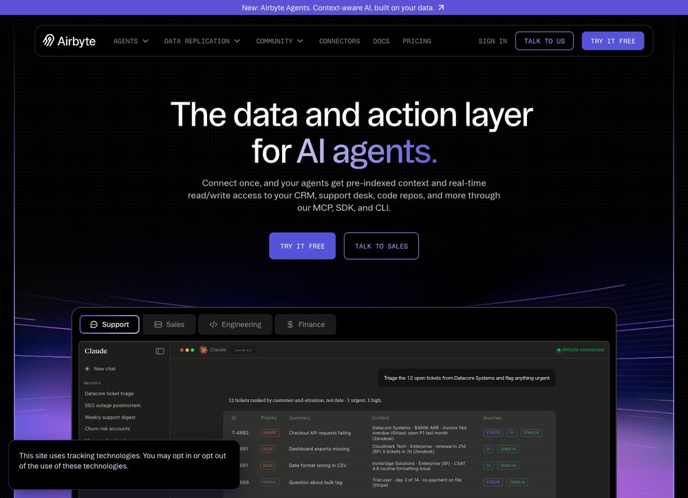 Airbyte open-source data integration platform