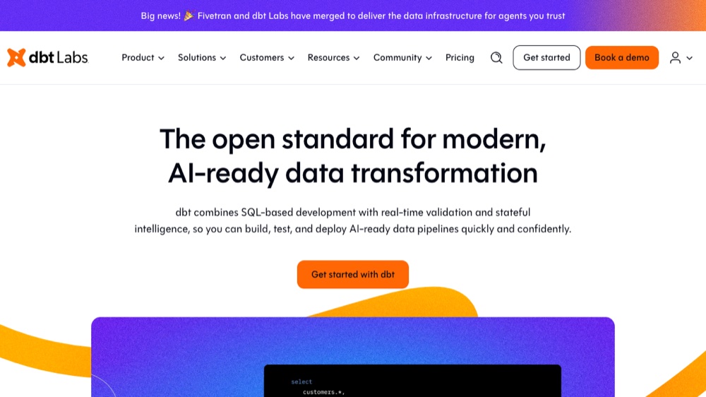 dbt data transformation tool