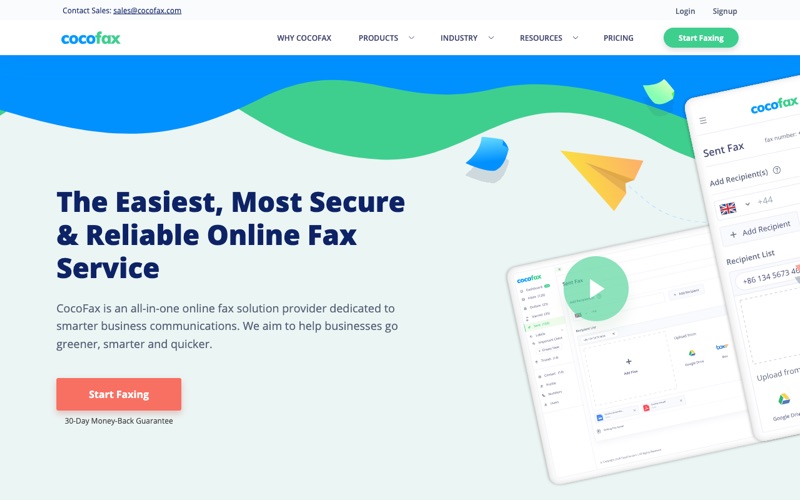 CocoFax online fax service