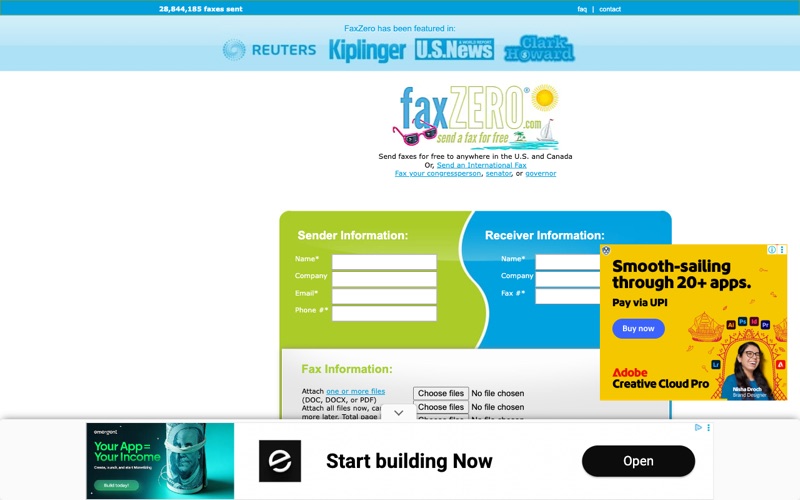 FaxZero online fax service