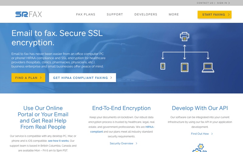 SRFax online fax service