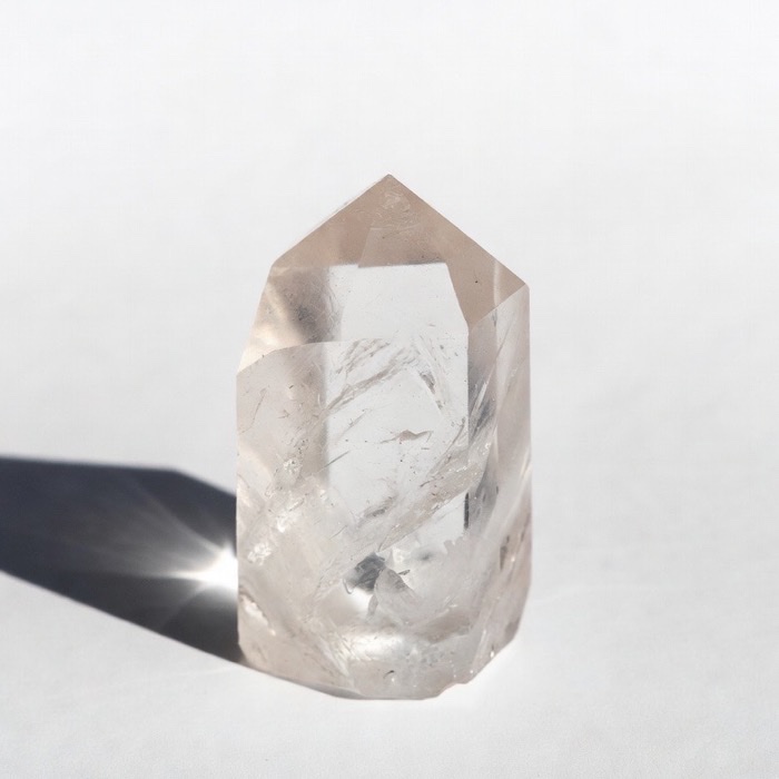 Clear quartz crystal for wealth and prosperity
