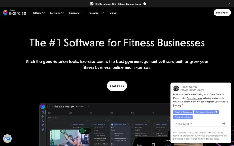 Exercise.com gym management software