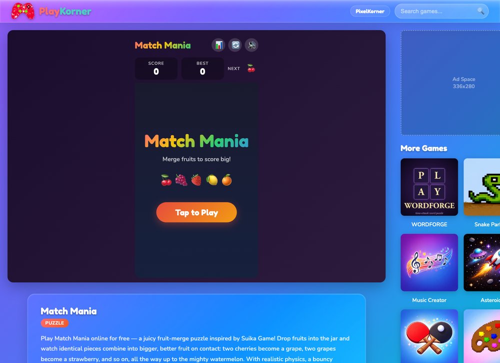 Match Mania HTML5 game screenshot
