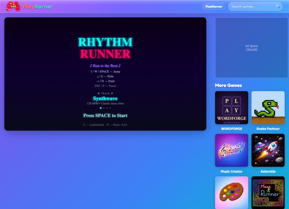 Rhythm Runner HTML5 game screenshot