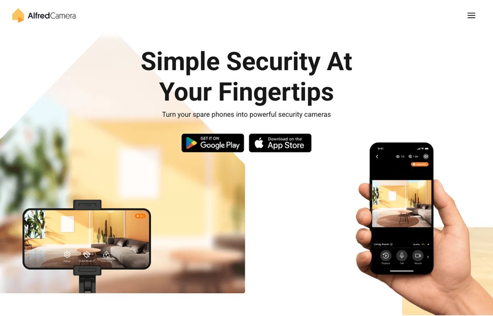 Alfred app homepage screenshot