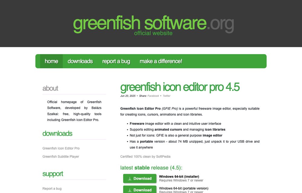 Greenfish Icon Editor Pro screenshot