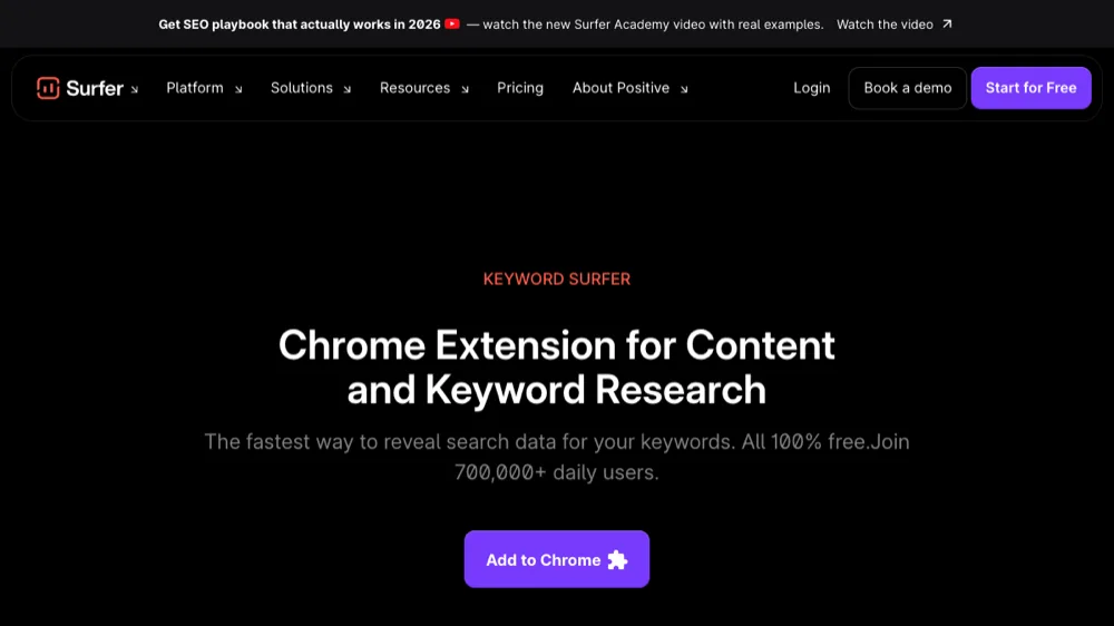 Keyword Surfer Chrome extension
