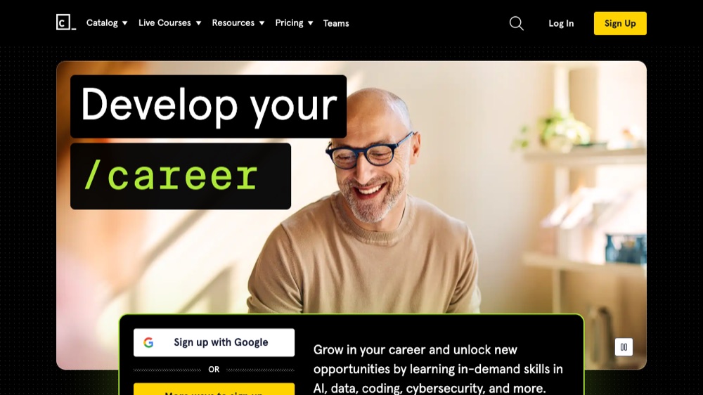 Codecademy homepage screenshot