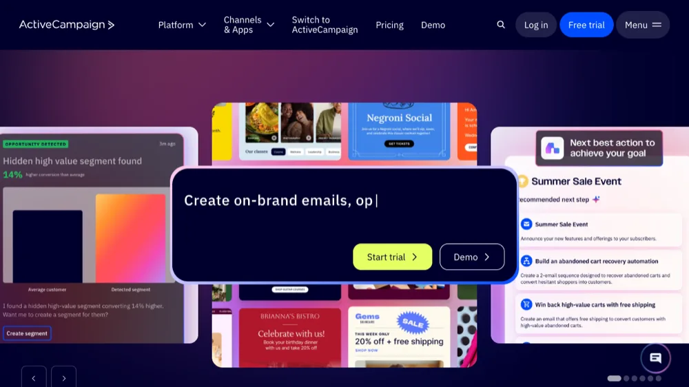ActiveCampaign website