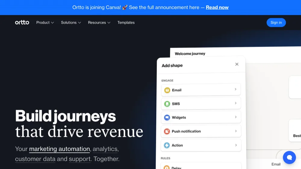 Ortto website