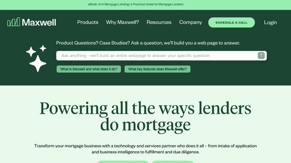 Maxwell mortgage platform