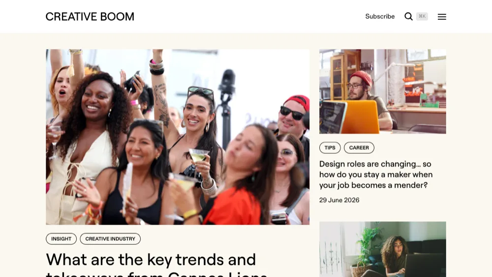 Creative Boom magazine website