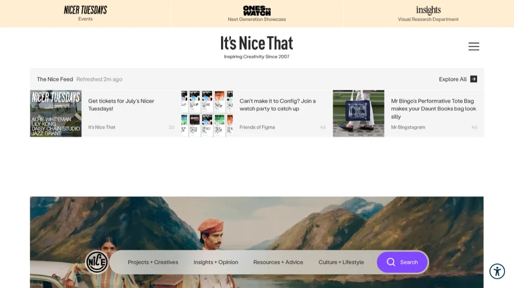 It's Nice That magazine website
