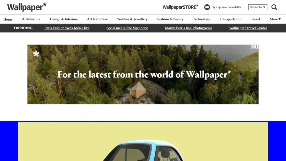 Wallpaper* magazine website