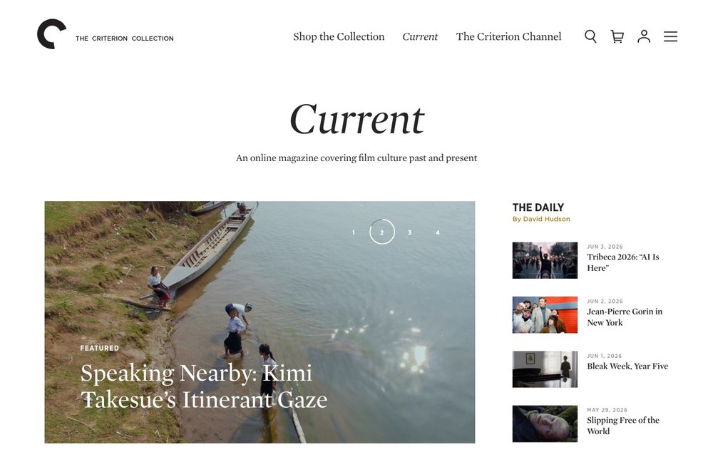 Criterion homepage