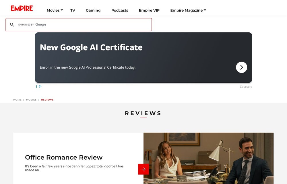 Empire Online homepage