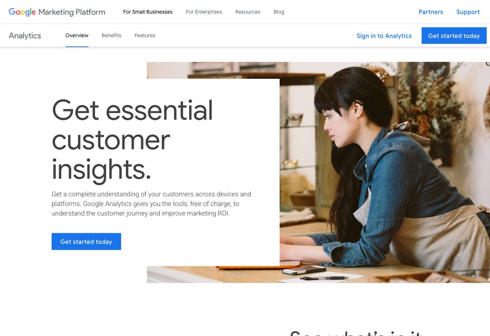 Google Analytics website analytics