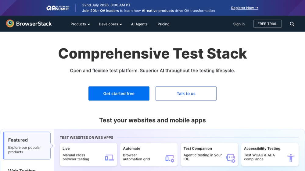 BrowserStack Responsive screenshot