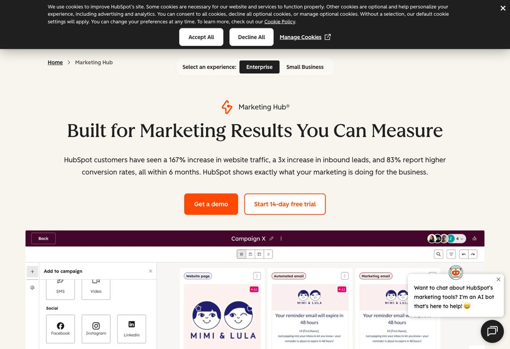 HubSpot marketing software and CRM