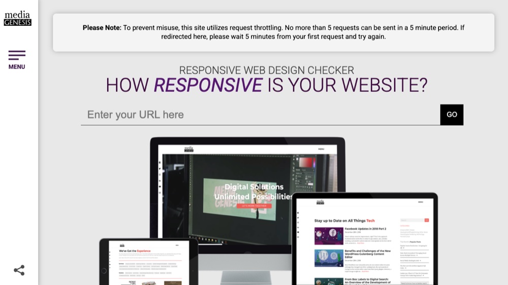 Responsive Design Checker screenshot