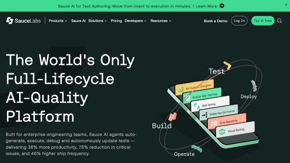 Sauce Labs screenshot