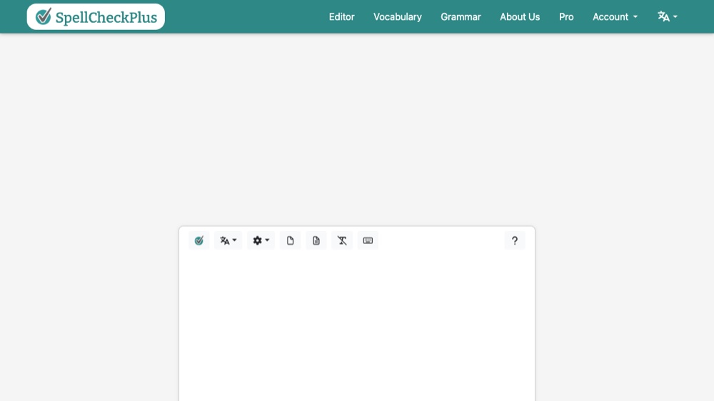 SpellCheckPlus homepage screenshot