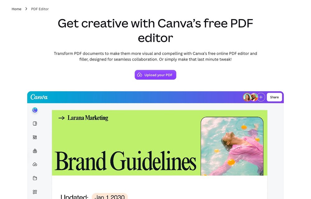 Canva PDF Editor