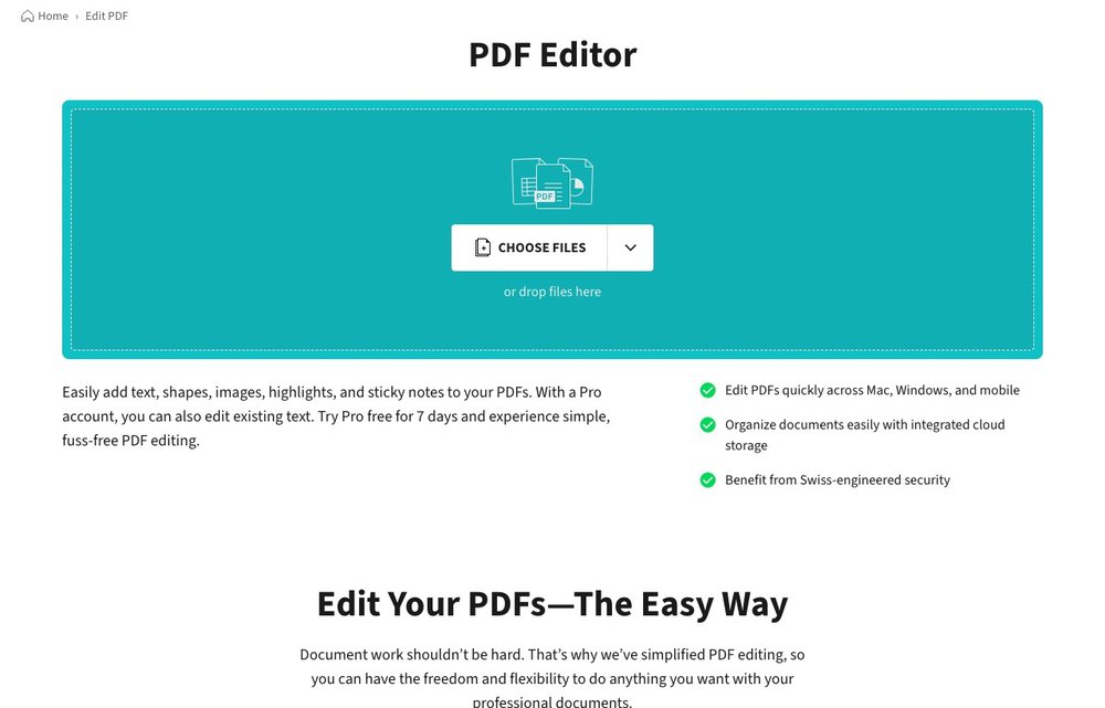 Smallpdf PDF Editor