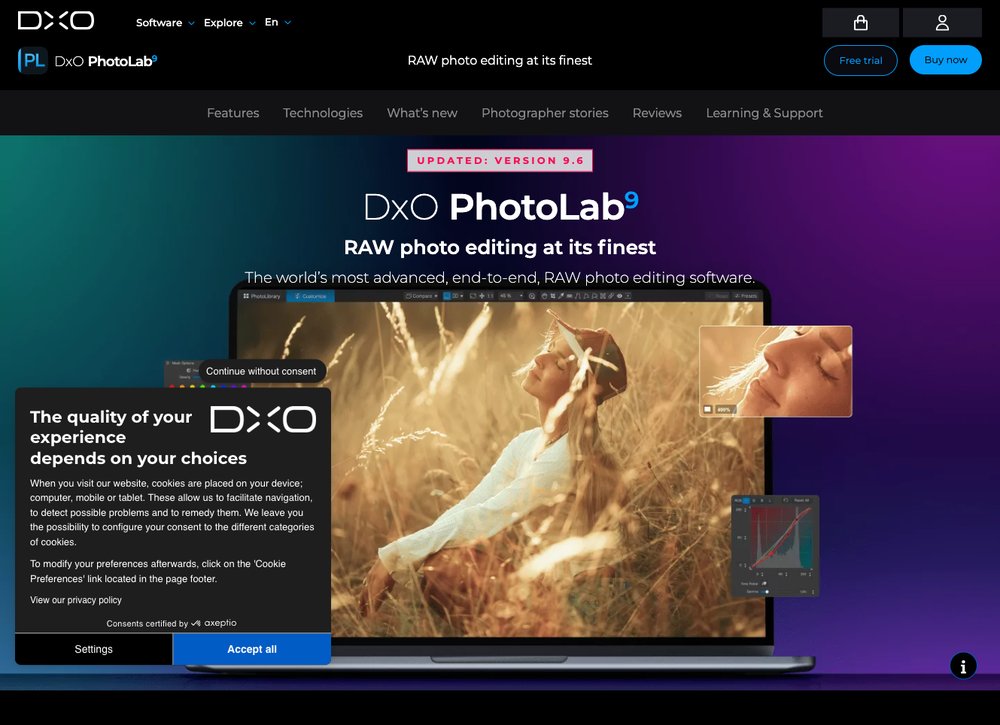 DxO PhotoLab official product page