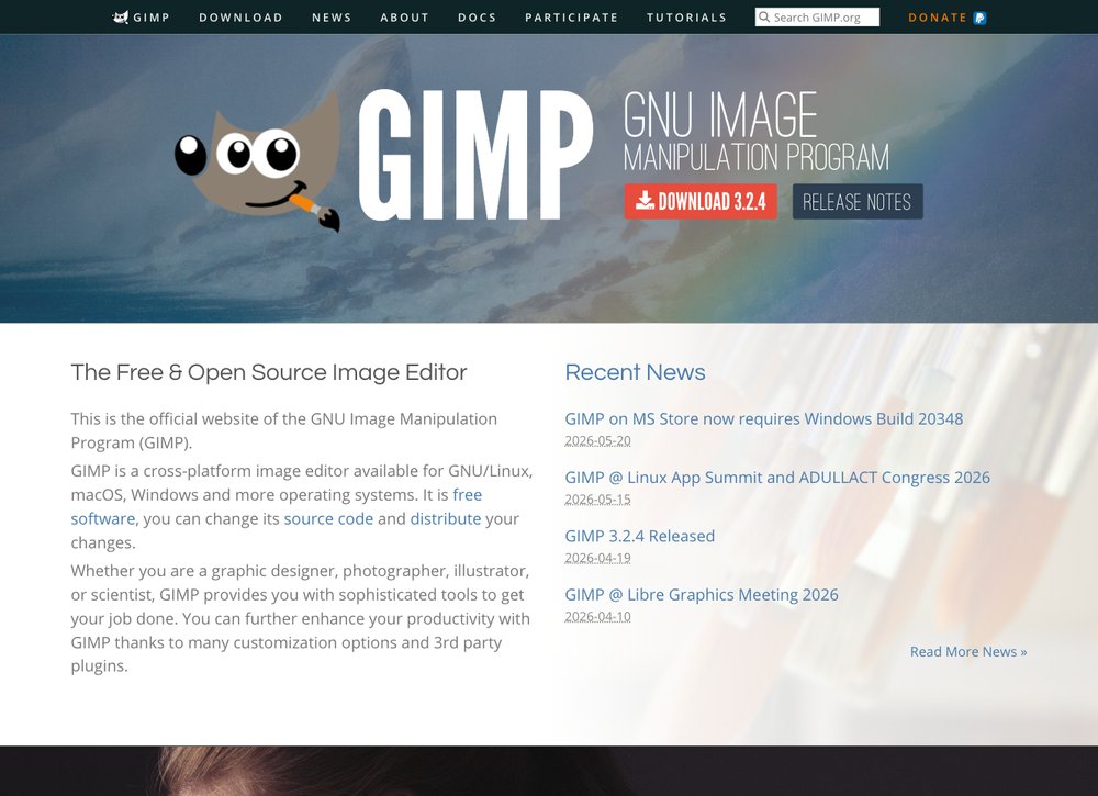 GIMP free photo editor official site