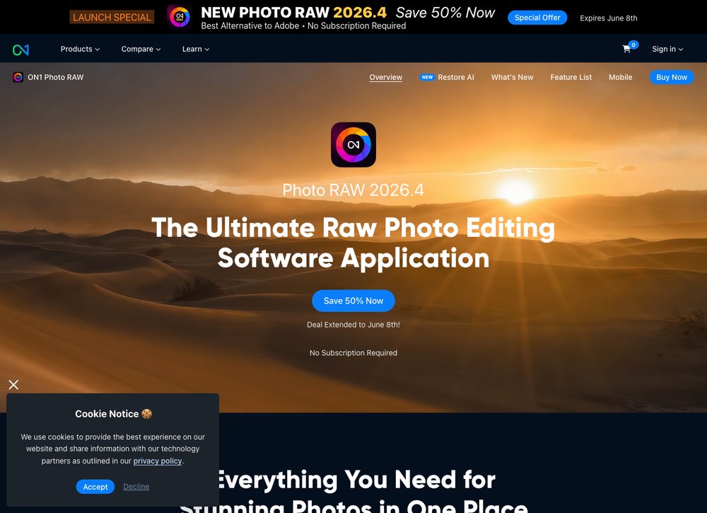 ON1 Photo RAW official product page