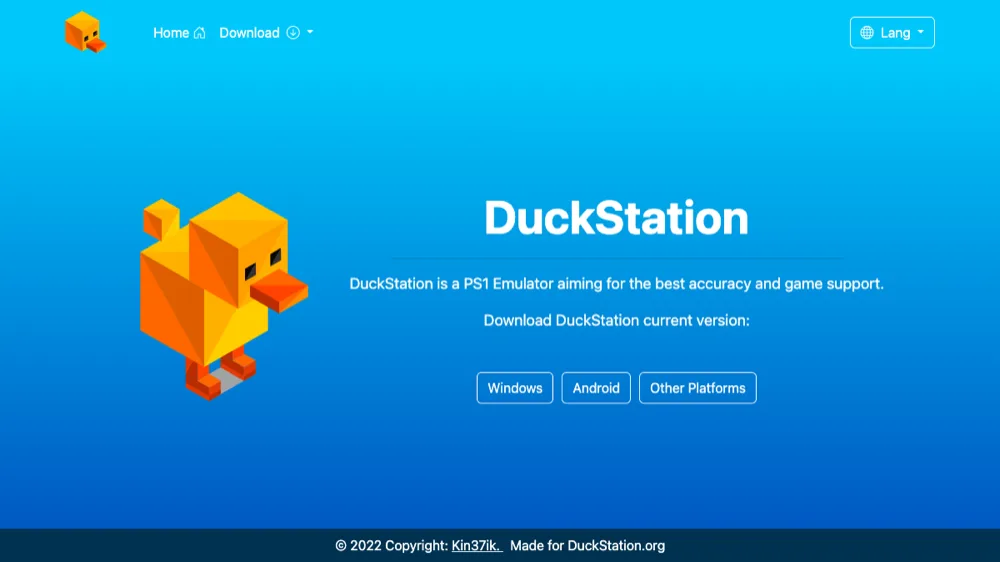 Duckstation emulator official website