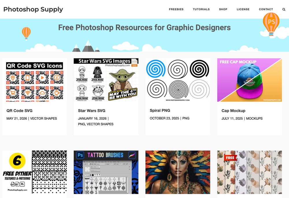 Photoshop Supply free shapes and resources