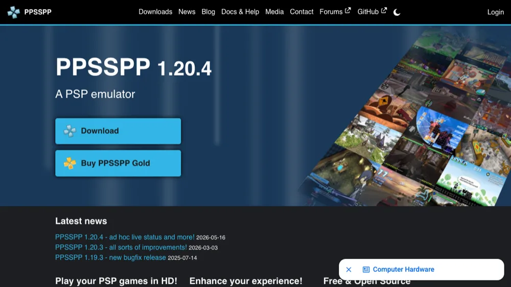 PPSSPP PlayStation Portable emulator official website
