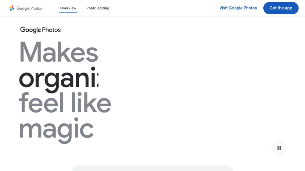 Google Photos homepage screenshot