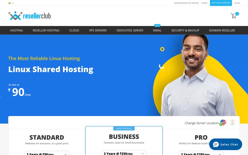ResellerClub shared hosting plans