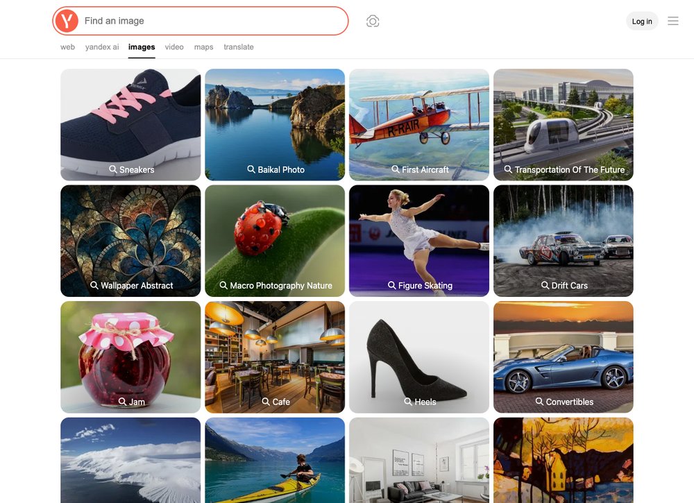 Yandex Images reverse image search screenshot