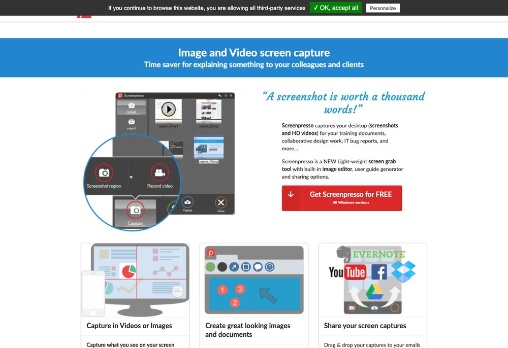 Screenpresso screen capture and recording tool