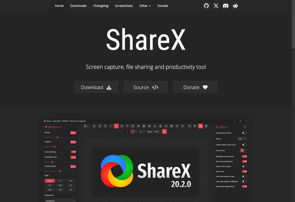 ShareX free open-source screenshot tool
