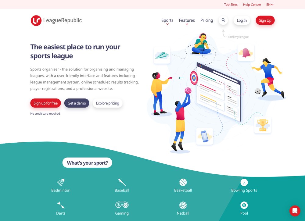 LeagueRepublic sports league management software